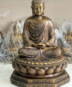 Tượng đồng bổn sư ngồi đế luc giác
