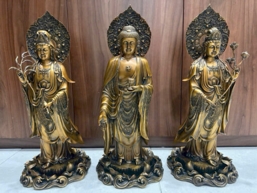 Tượng đồng tây phương tam thánh đứng