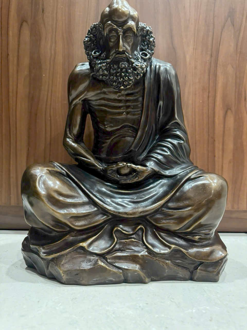 Tượng đồng Đạt Ma sư tổ ngồi cao 40cm