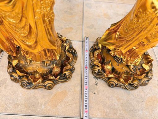 Tượng đồng tam thánh dát vàng  26 in - Ảnh 4
