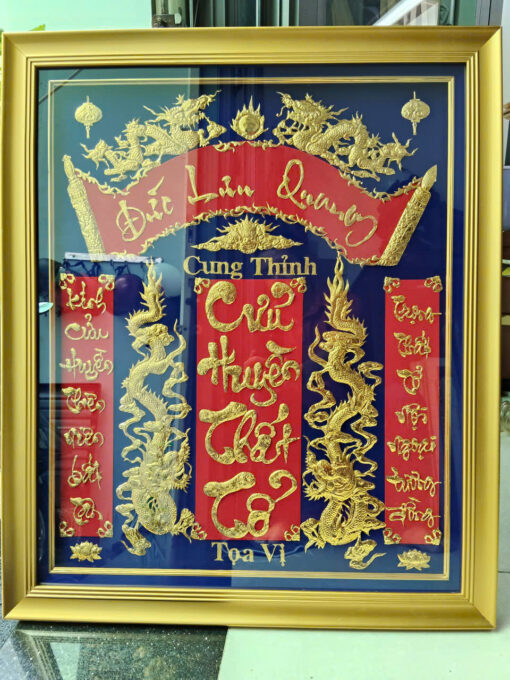 Bài vị cửu huyền thất tổ dát vàng - Ảnh 4