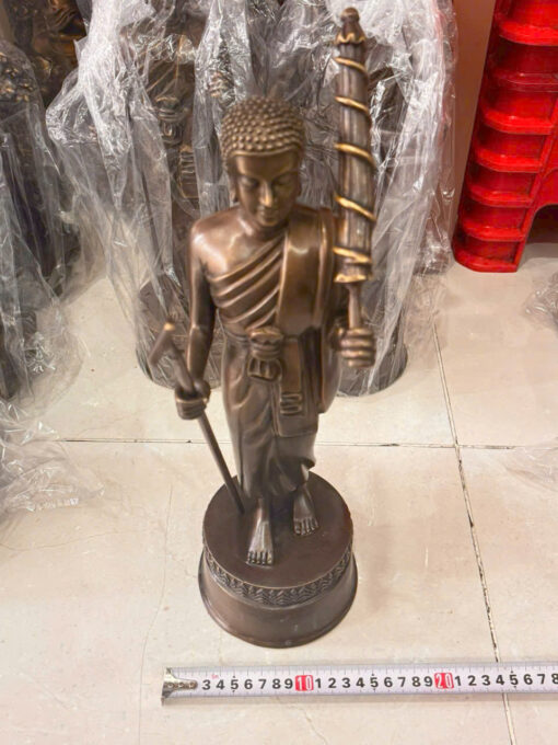 Tượng đồng thánh tăng sivali đứng cao 40cm - Ảnh 4